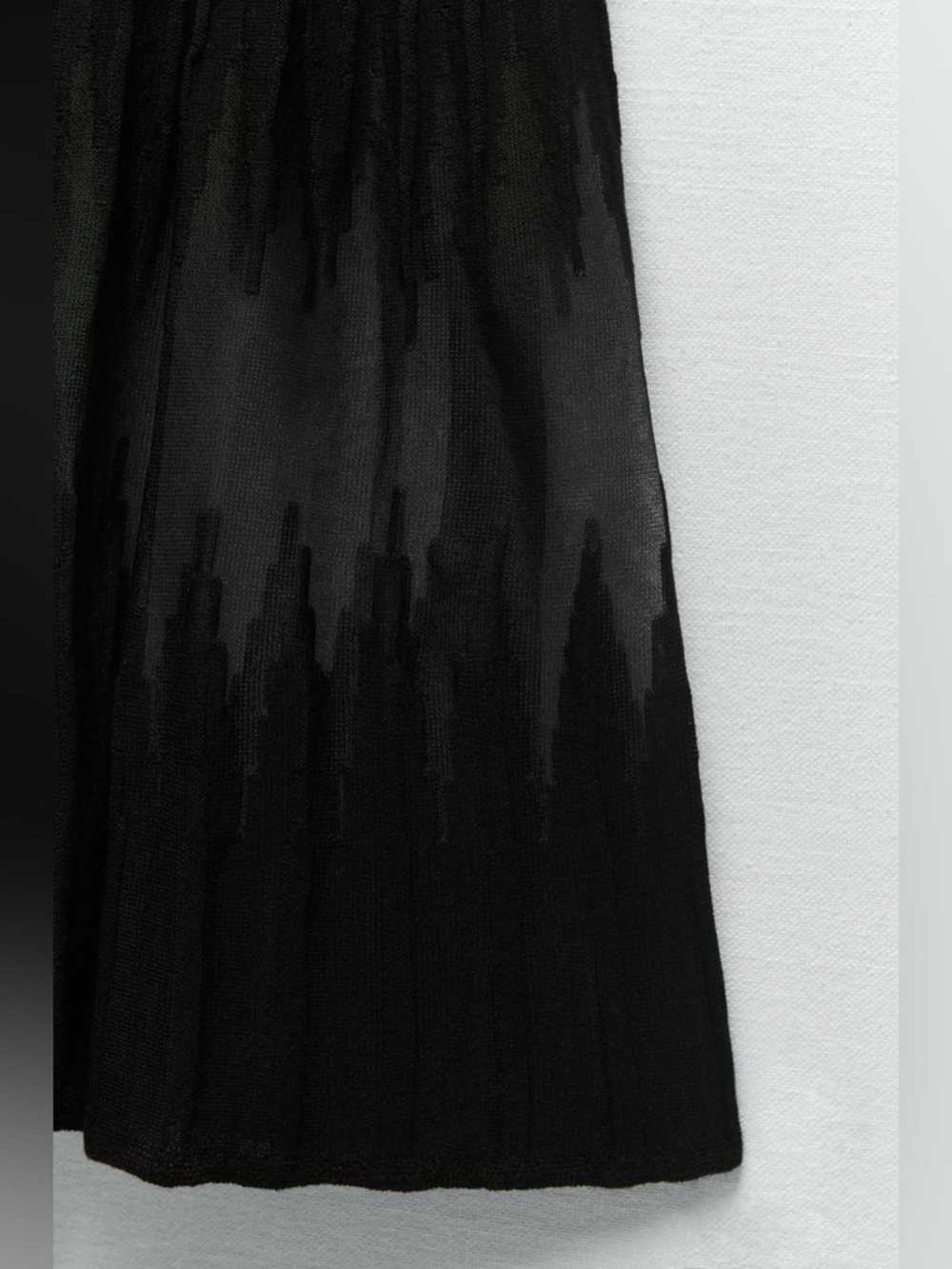Zara PLEATED SQUARE-NECK MAXI DRESS. Black. Size S. New with Tags. - Picture 8 of 8